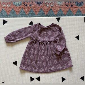 Little Co.|Baby girl Muted boho long sleeve Dress,super soft•••organic cotton